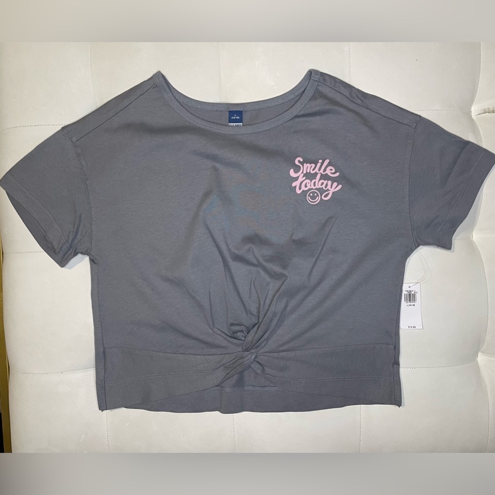 NWT Old Navy Twist-Front Graphic T-Shirt for Girls 10-12